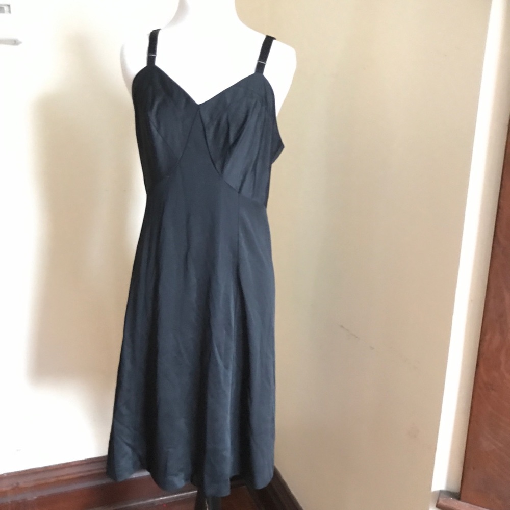 VINTAGE dress slip black adjustable straps small